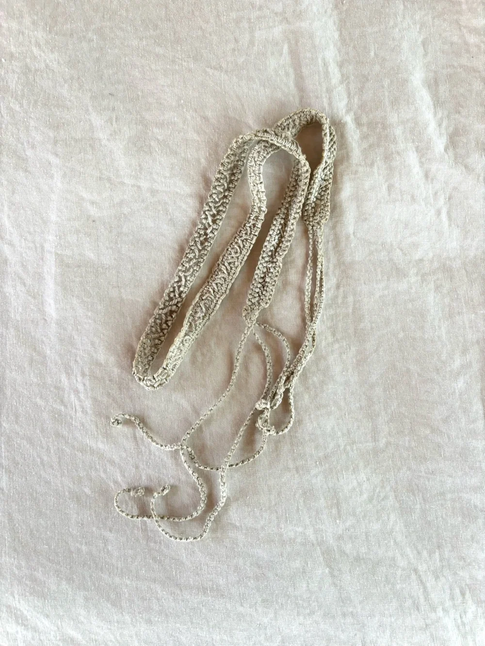 Vintage Handwoven Flax Belt